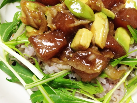 混ぜるだけ!ごま油香る!!アヒポキ丼